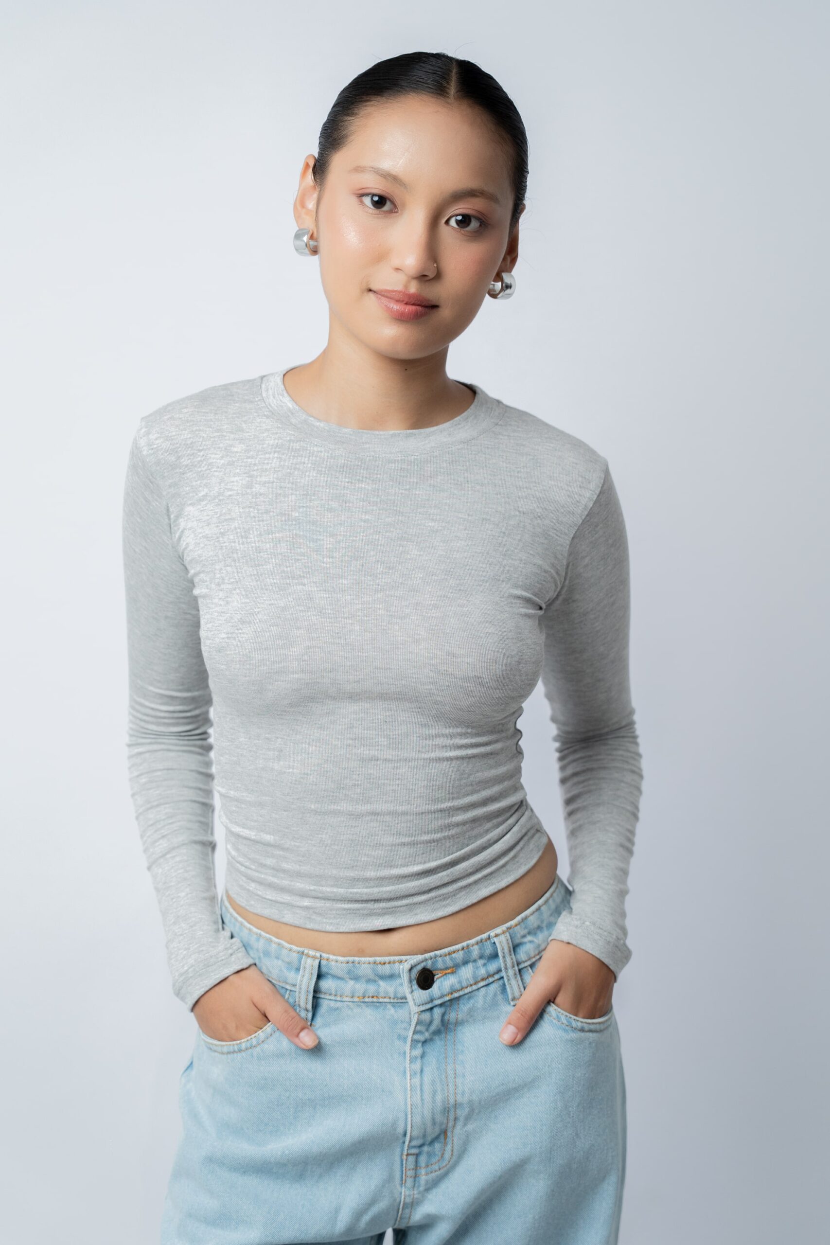 Full Sleeve Top Marl (grey)